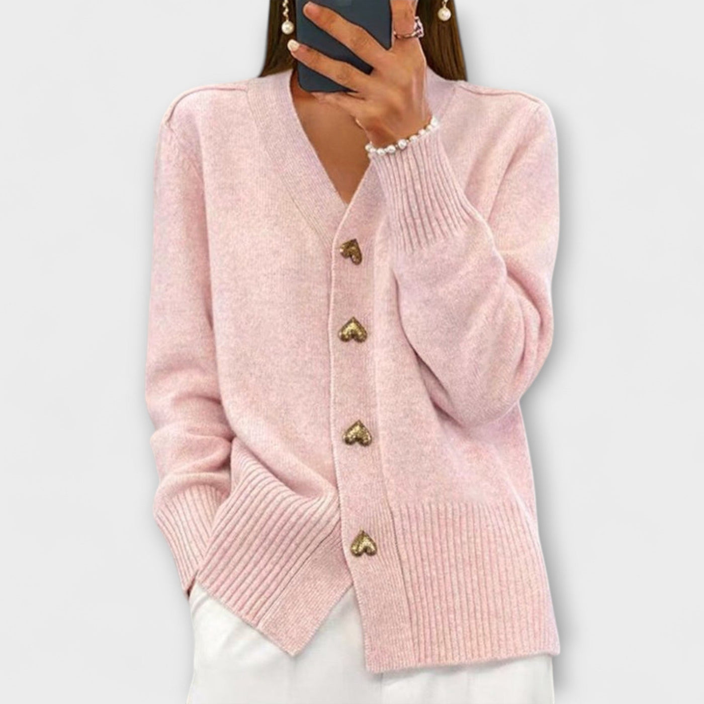Marij – pull femme à col en V de style vintage