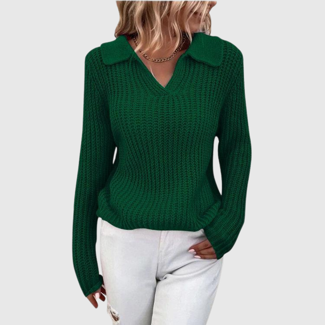 Sweter Mila — décolleté en V qui affine et ajoute de la classe