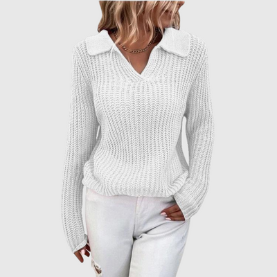 Sweter Mila — décolleté en V qui affine et ajoute de la classe