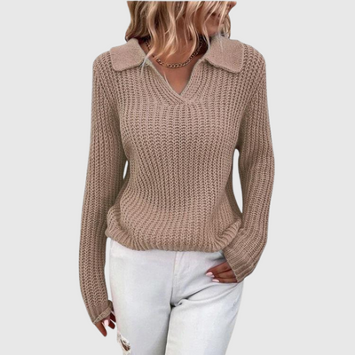 Sweter Mila — décolleté en V qui affine et ajoute de la classe