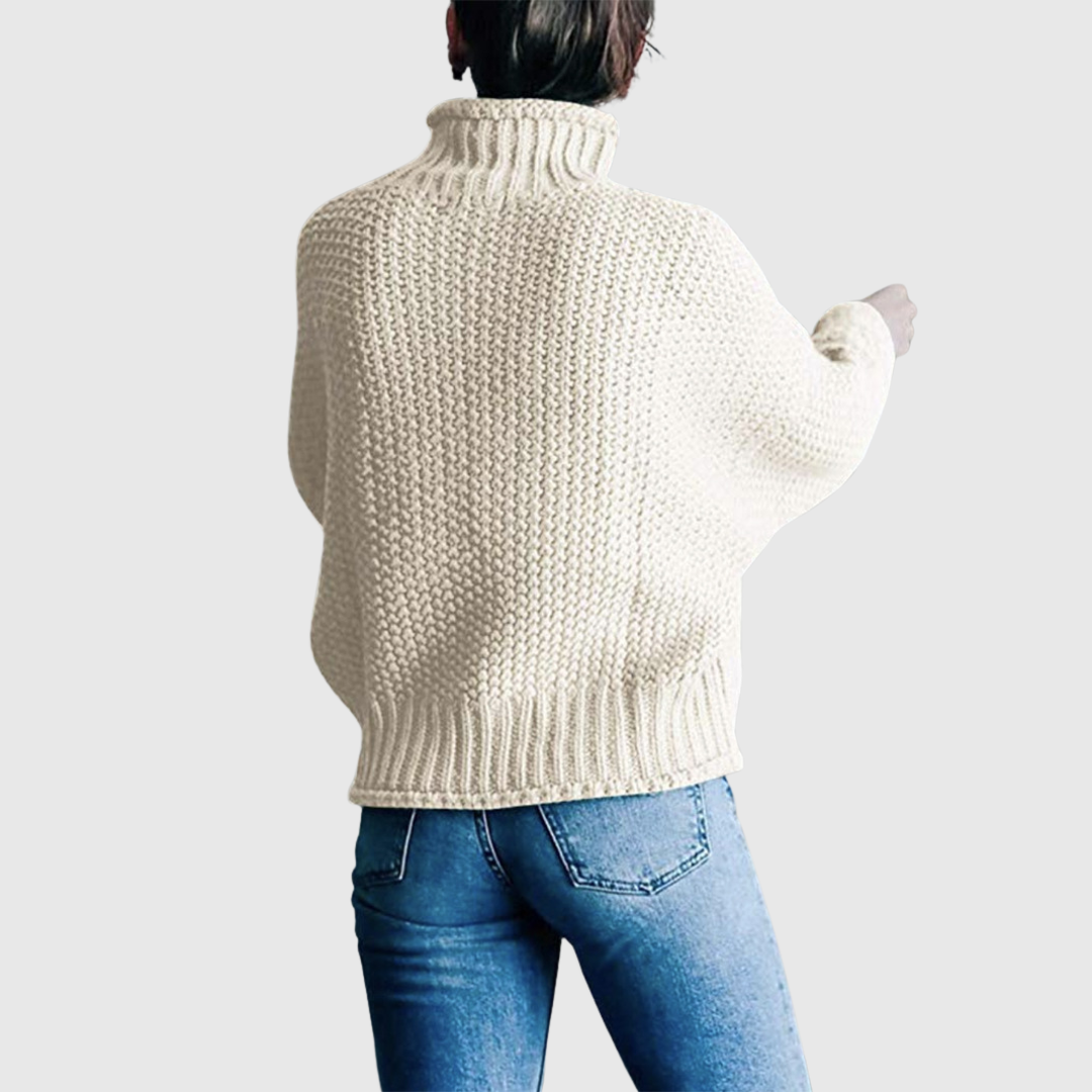 Pull Aurora — un col roulé chaud qui organise le style en une minute