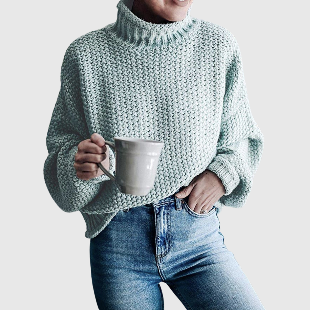 Pull Aurora — un col roulé chaud qui organise le style en une minute