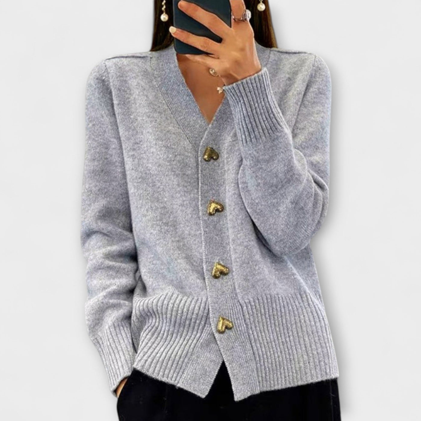 Marij – pull femme à col en V de style vintage