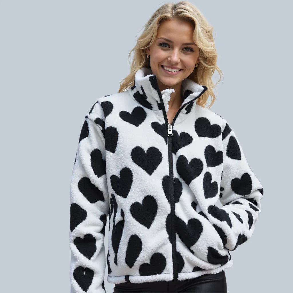 Katharina™ | Veste réversible à cœurs