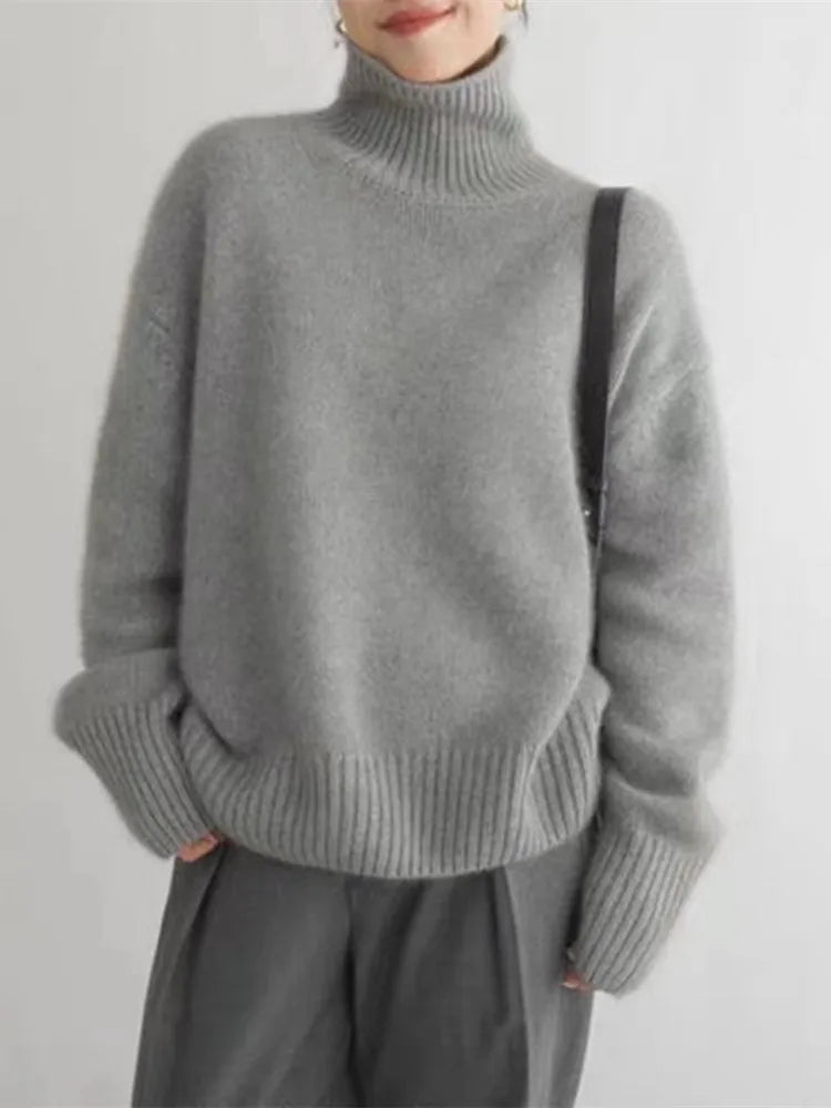 Grażyna — Pull doux avec col montant