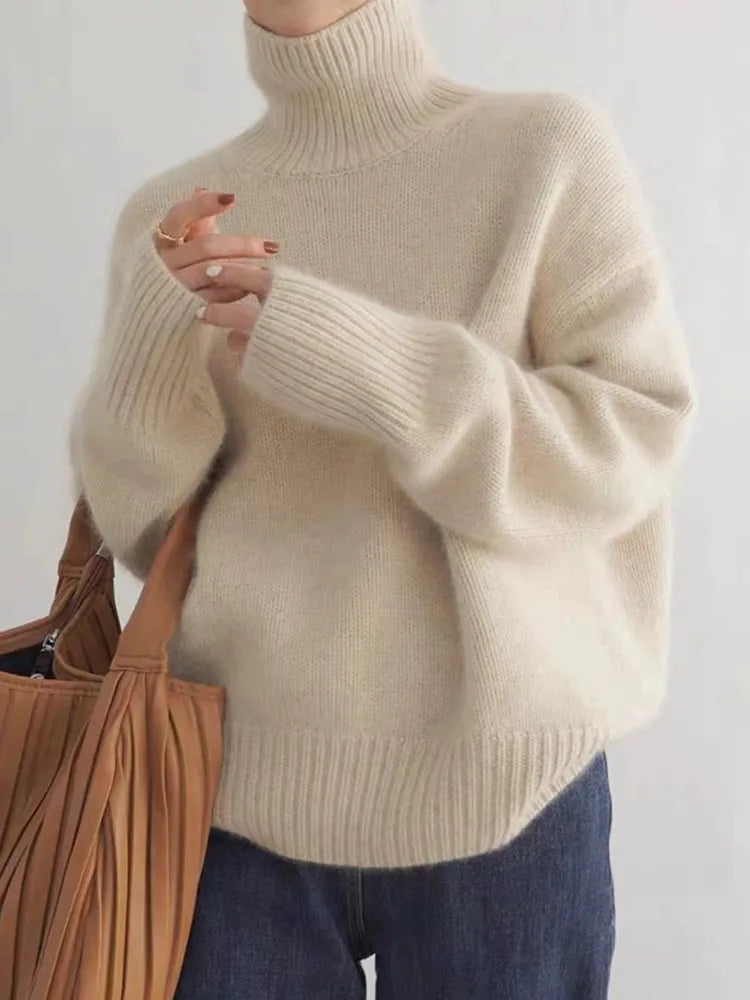 Grażyna — Pull doux avec col montant