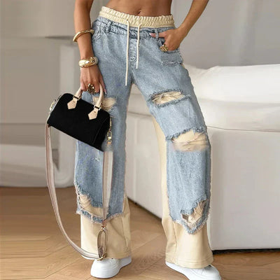 Cyrielle – Jean superposé style streetwear