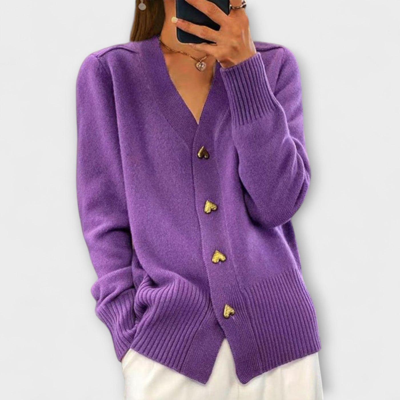 Marij – pull femme à col en V de style vintage