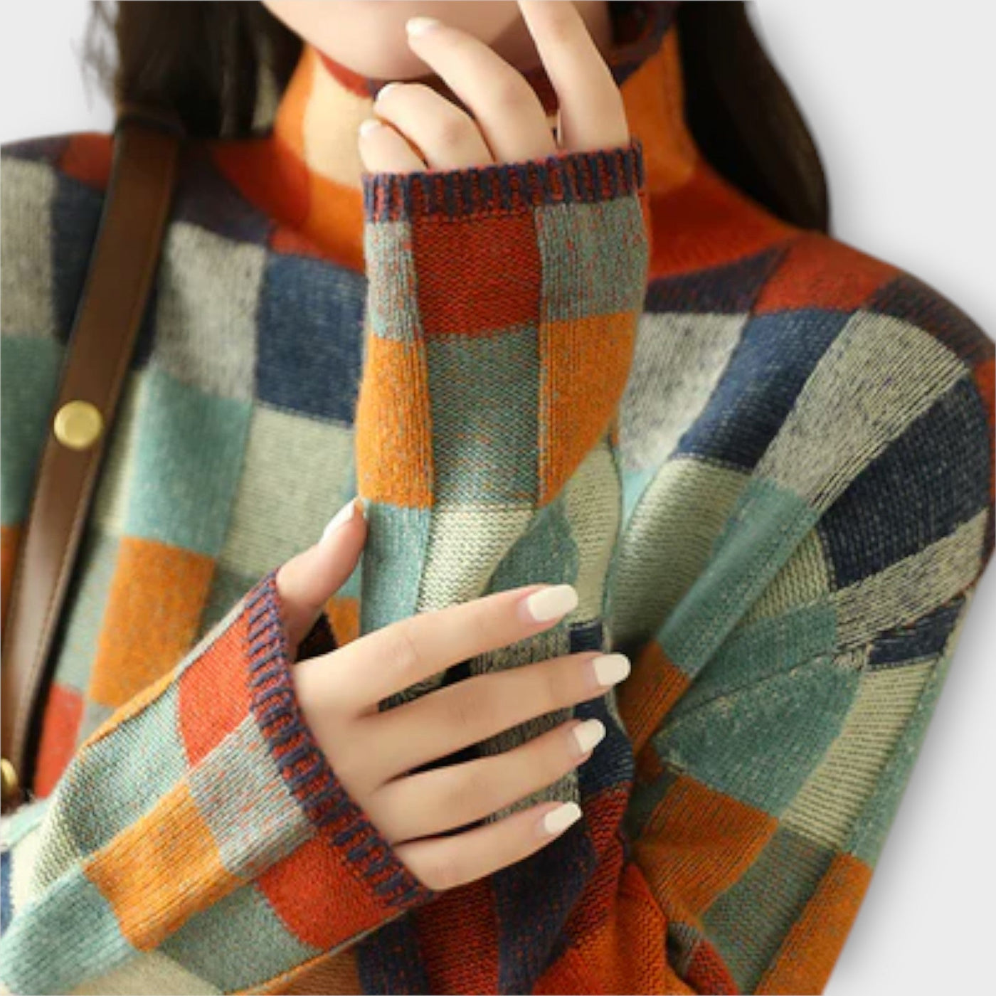 Erika – pull en patchwork alliant style et confort