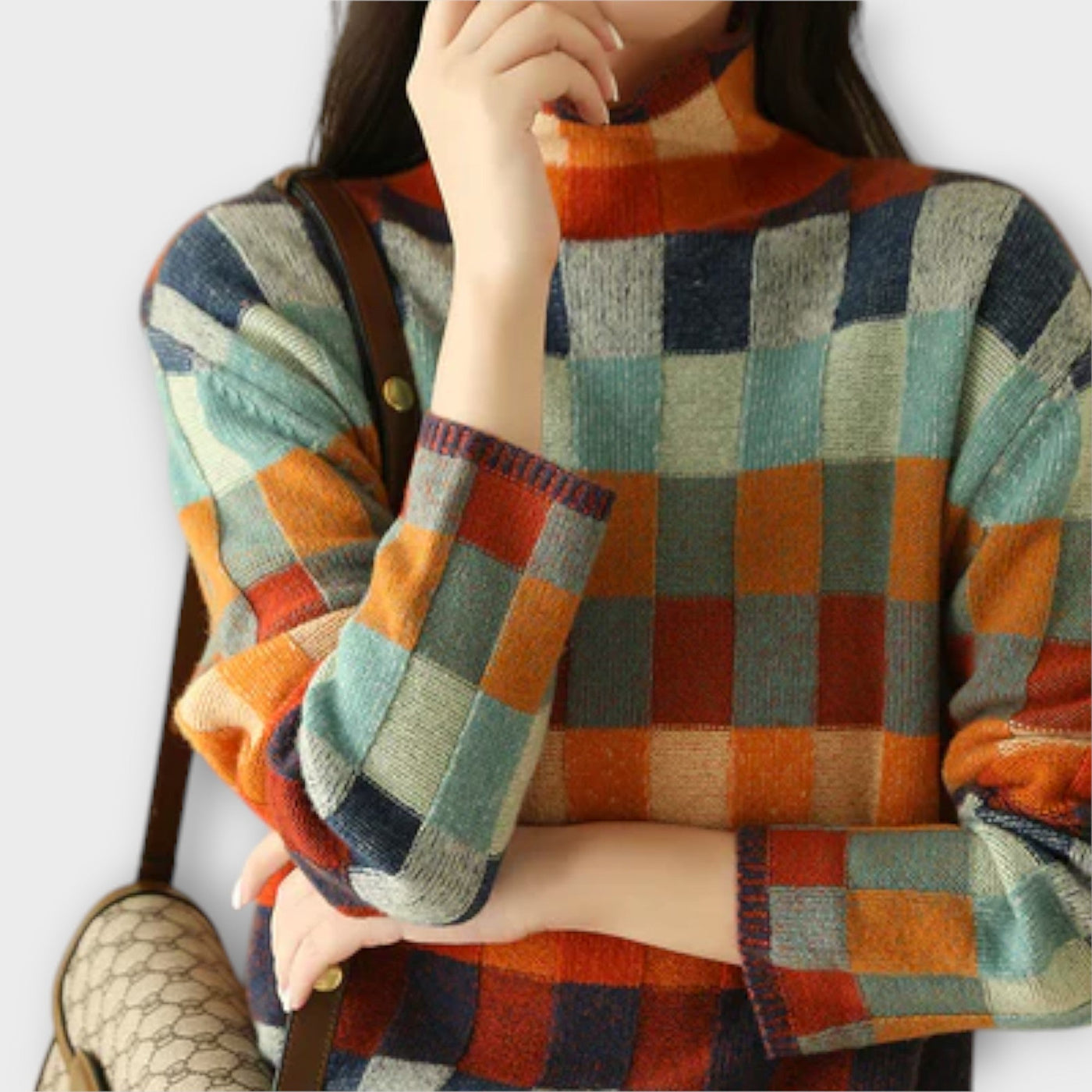 Erika – pull en patchwork alliant style et confort