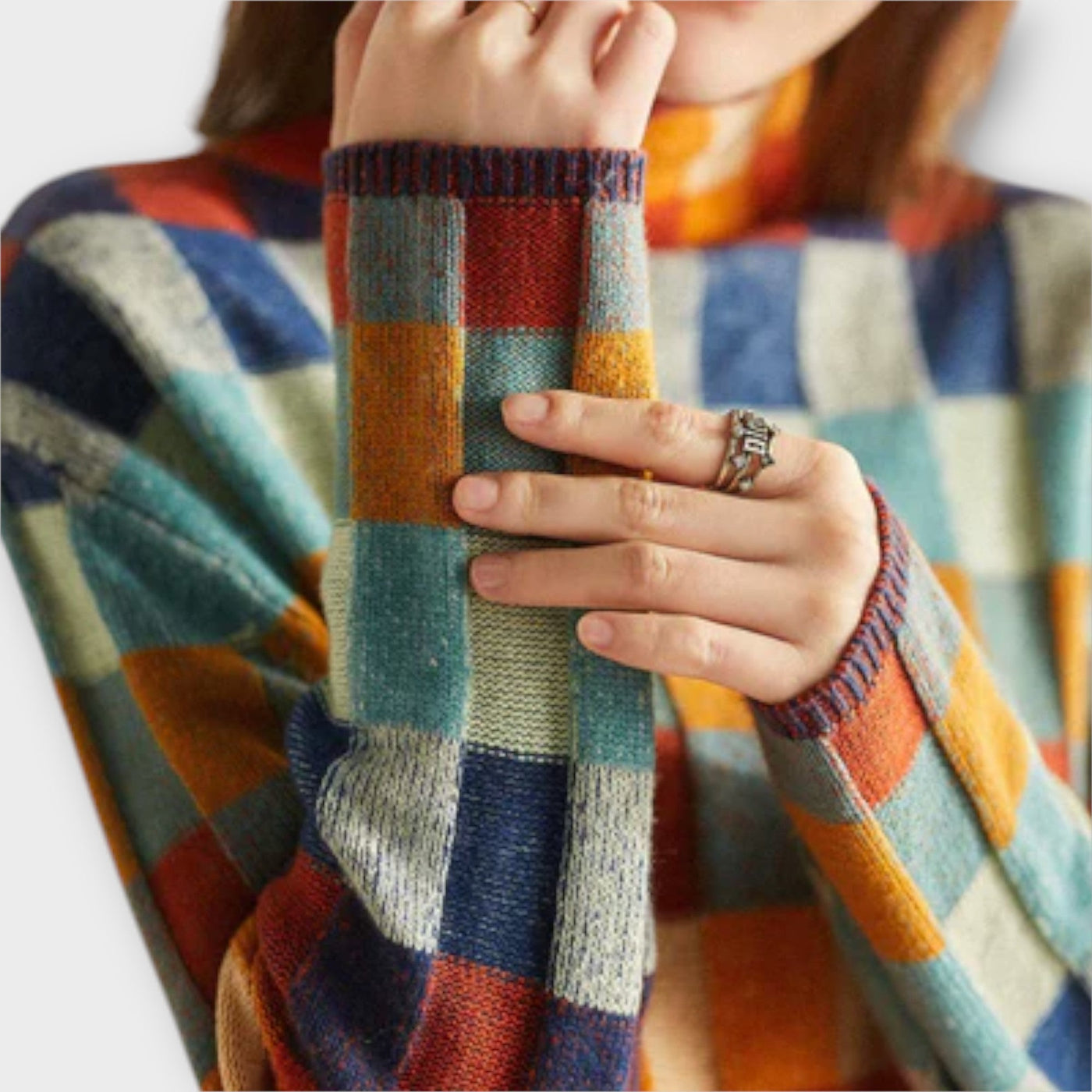 Erika – pull en patchwork alliant style et confort